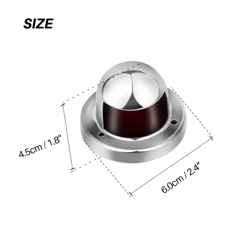 Ansblue 1 пара Нержавеющая сталь 12V светодиодный бант навигационные светильник красный зеленый парусных световой сигнал светильник для Морская Лодка Яхта Предупреждение светильник