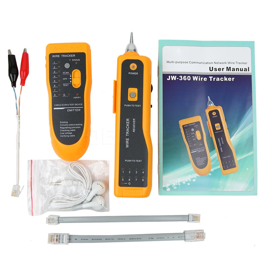 

MultiFunction Cable Tester Wire Tracker Detector Line Finder Wire Tracker Tracer Network RJ11 RJ45 Telephone Wire Tracker