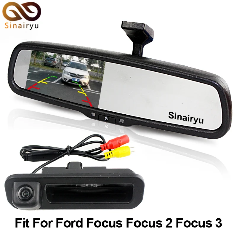 

Rearview Vehicle Camera Car Rear Camera For Ford Focus Mondeo Max Fiesta Explorer With Car Rear View Bracket Mirror Monitor
