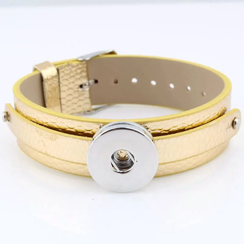 12 цветов PU кожаные браслеты для мужчин DIY металлический браслет с защелкой часы женские одно направление(подходит 18 мм 20 мм защелкой) ZE138