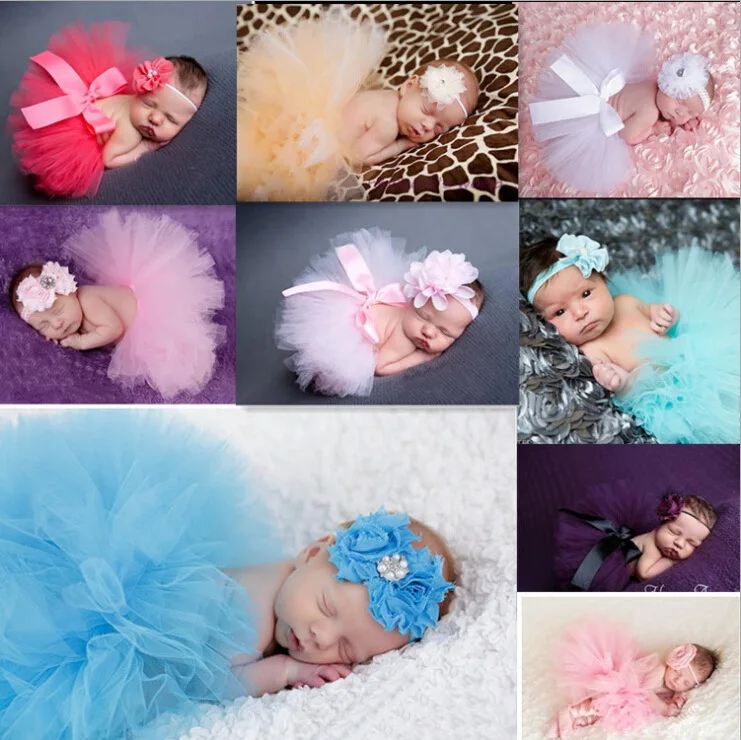 Одежда для новорожденных, юбка-пачка вязаные аксессуары для фотографии для маленьких девочек, наряды юбка-пузырь для маленьких девочек+ повязка на голову юбка-пузырь для девочек
