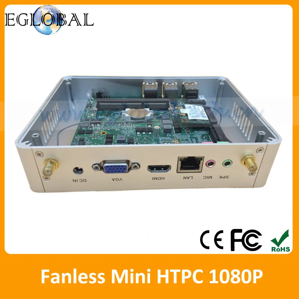 

Eglobal fanless 8GB RAM 1TB HDD Mini PC Celeron Intel Celeron N3050 fanless Mini PC Computer Support Windows10 300M WIFI Nettop