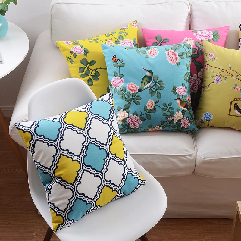 Traditional Chinese Decorative Pillow Double Face Velvet Pillow Covers