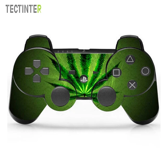 Best Offers Green Weed Vinyl Skin Sticker Cover For Sony PS3 Controller Skin For Playstation 3 Gamepad Decal Joystick Controle Accessories