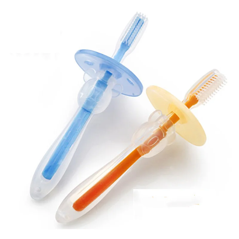 1Pcs Silicone Kids Teether baby Toothbrush Kids Teether Training Toothbrushes For Children Baby Infant Newborn Brush Tool