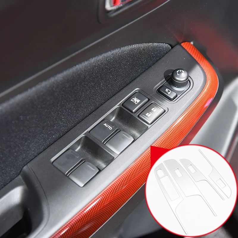 

Left HANDLE Drive ABS Matte Interior CAR Door Window Switch Cover Lid Trim 4PCS Fit for Suzuki Swift Hatchback 4-Door 2017 2018