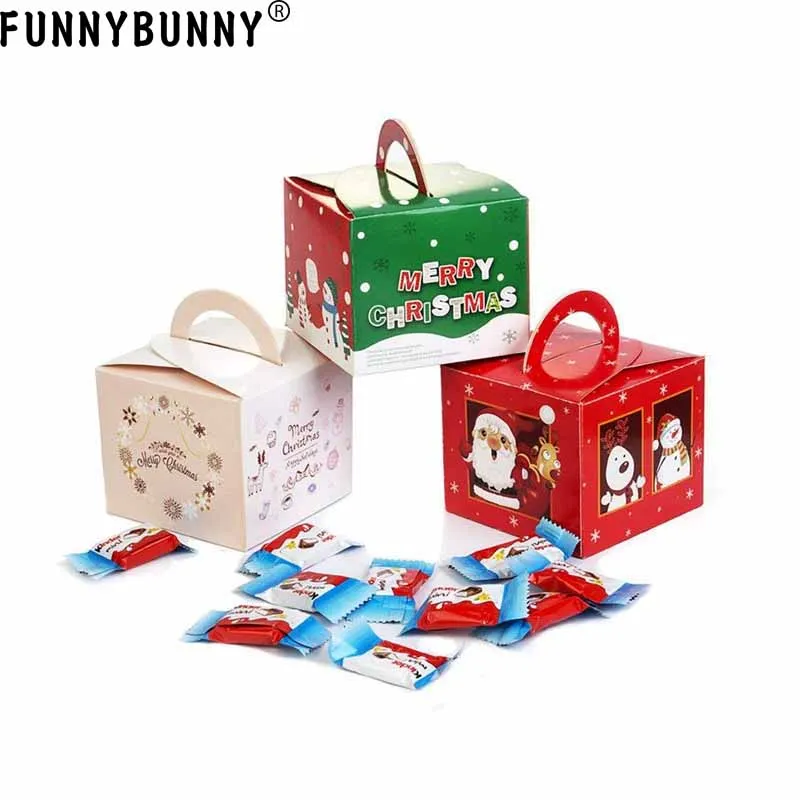 FUNNYBUNNY 5 шт рождественские коробки для конфет бумажные подарочные с