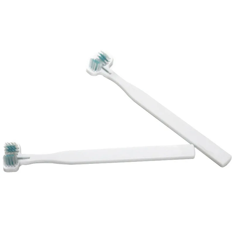 Newly Dog Toothbrush Double Heads Teeth Brushing Cleaner Pet Breath Freshener Oral Care for Dog Cats  TE889