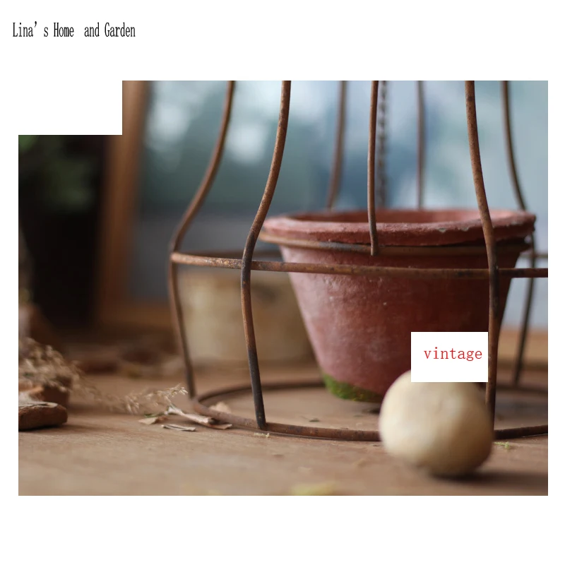 ceiling hanging vintage rustic chic garden pot (5)