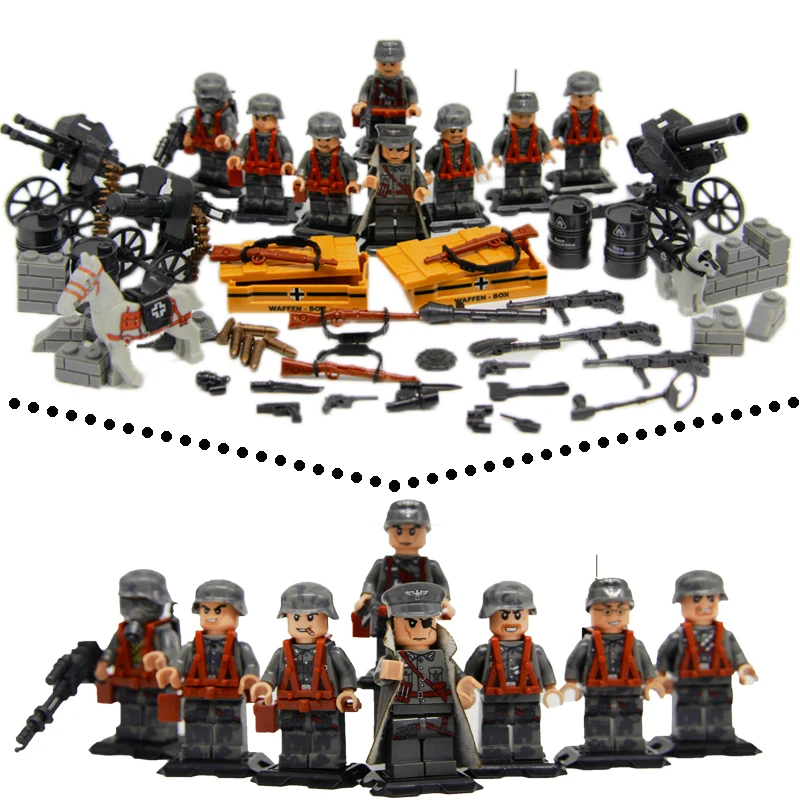 

HOT Weltkrieg 2 The German fighting Cherbourg Military Army Soldiers weapons building blocks toys Compatible LegoINGlys WW2