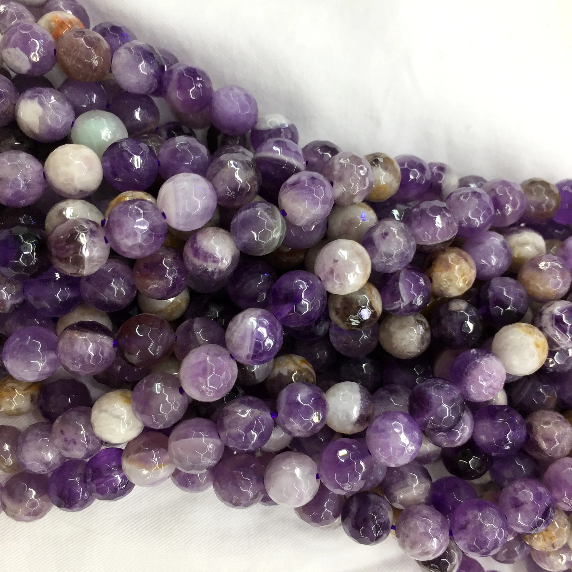 

Natural Genuine Purple Amethyst Faceted Round Loose Jewelry Necklaces Bracelets Gemstone Beads 6-12mm 15" 06080
