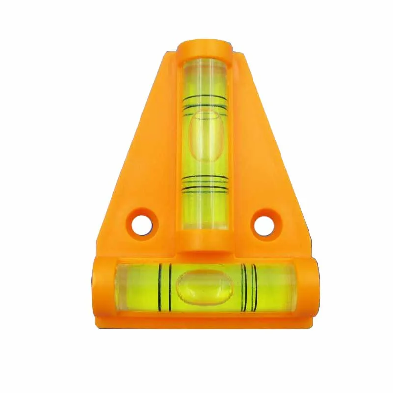 1 шт./лот) T тип дух измерительный прибор уровня треугольный пластиковый уровень корпус индикатора черный красный оранжевый желтый - Цвет: Orange