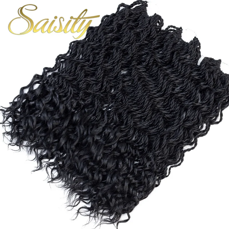 Saisity Synthetic Curly Senegalese Twist Crochet Hair Braiding Black Color Bulk Crochet Braids Hair Extensions Saisity Synthetic Curly Senegalese Twist Crochet Hair Braiding Black Color Bulk Crochet Braids Hair Extensions