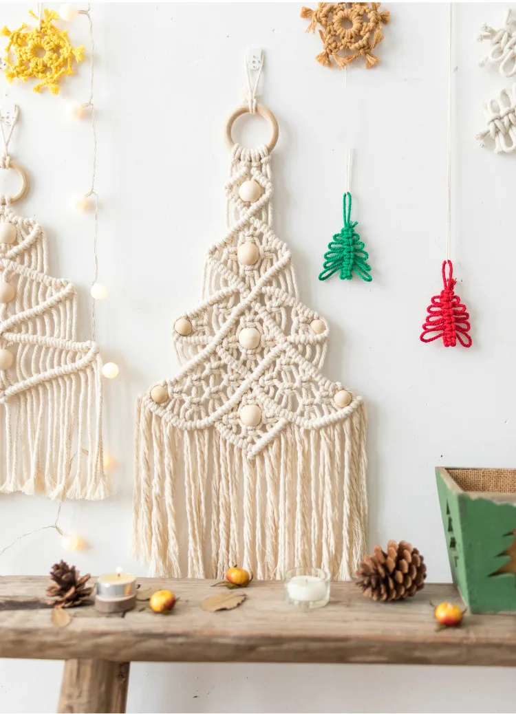 Северный Европейский гобелен белая Рождественская елка Настенный декор для комнаты