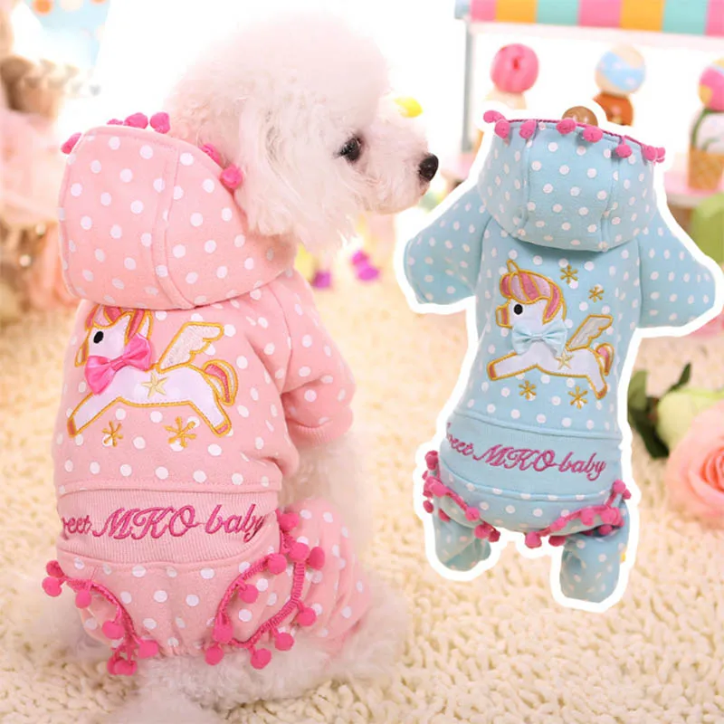 

2019 High quality pet clothes cotton soft dog clothes autumn/winter overalls for dogs comfortable warm dog pajamas pet clothes