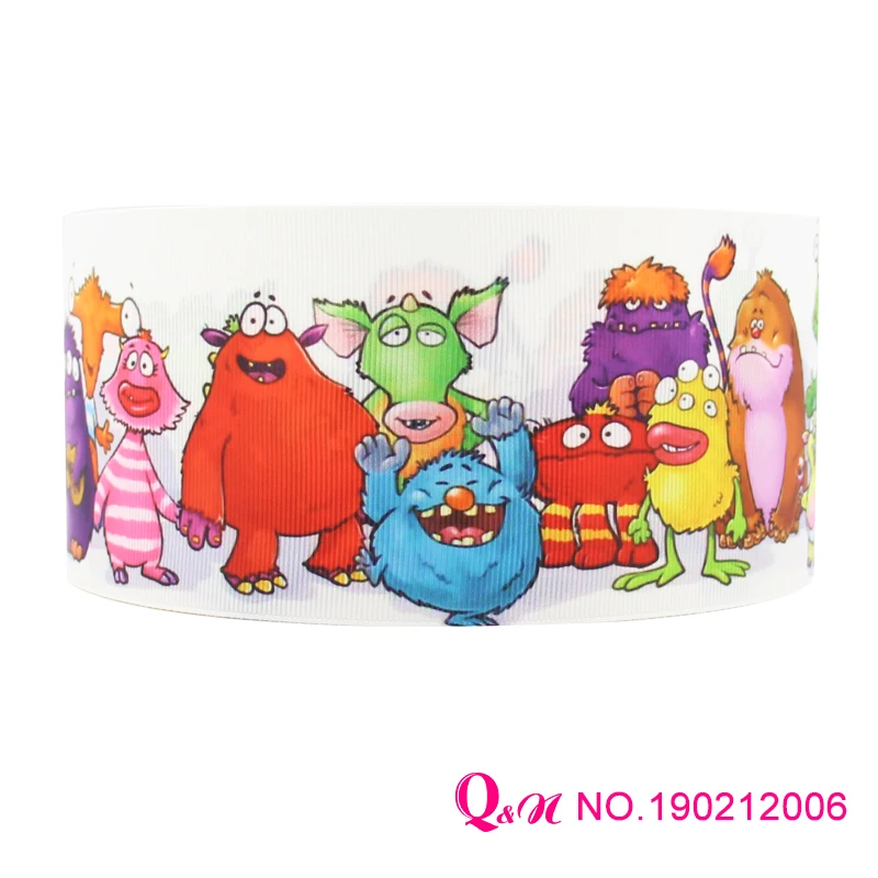 Q & N 16 мм 22 25 38 50 75 monster high мультяшный принт grosgrain/FOE лента Свадебные аксессуары DIY