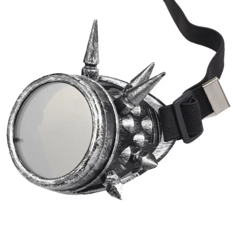 5 заклепки стимпанк ветрозащитный зеркало Винтаж Готический линзы очки
