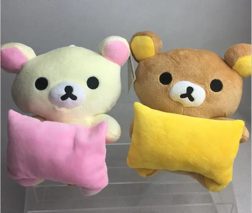 2 шт./лот смешанные стили Медведь Rilakkuma, плюшевый игрушка, Свадебные/вечерние/компания юбилей рекламные Rilakkuma Медведь Подарки Игрушка - Цвет: Зеленый