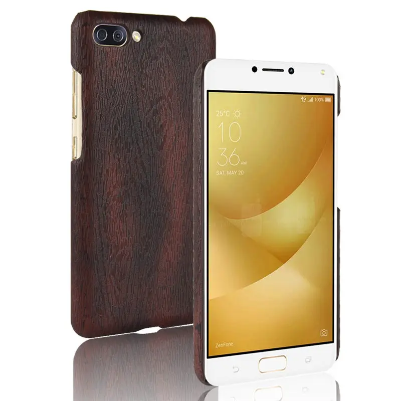 

SuliCase Leather Case for Asus Zenfone 4 Max ZC554KL Wood Grain Phone Case Cover for Asus Zenfone 4 Max ZC554KL Hard PC Cover