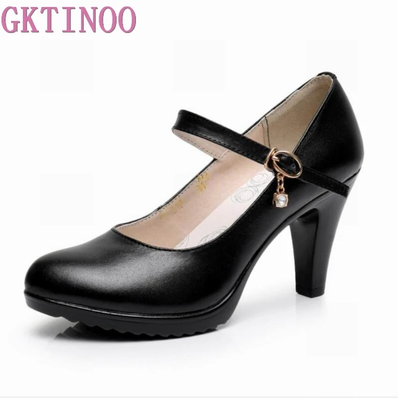 Gktinoo Woman Pumps 2019 Genuine Leather Women S Shoes Platform
