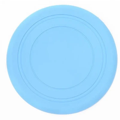1 шт. забавная силиконовая летающая тарелка для собак, собак, кошек, игрушка для собак, игра летающих дисков, устойчивая для жевания щенками, интерактивные принадлежности для домашних животных - Цвет: blue