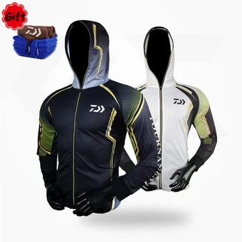 

Men Summer Long Sleeve Black Fishing Clothing Men Sunproof Quick-Dry Jersey Clothes Black White Outdoor Sports Fishing Shirt