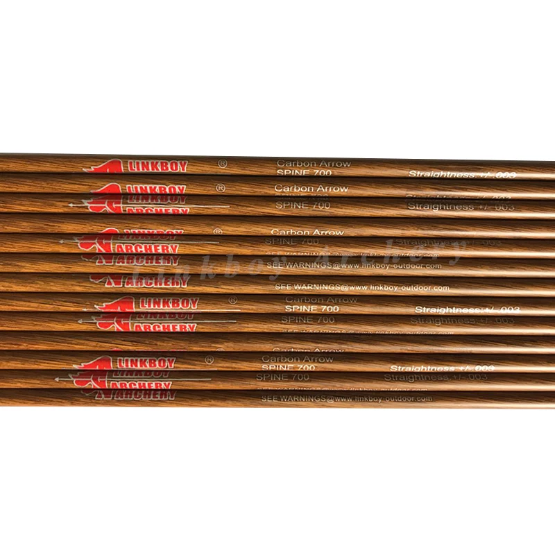 Tiro com Arco Seta de Carbono Linkboy Eixo 30 Ididid4.2mm Coluna 600 700 800 Pele Madeira Recurvo Tradicional Arco 6 - 24 Pçs 2 seta de carbono eixo 30 ididid4.2mm coluna