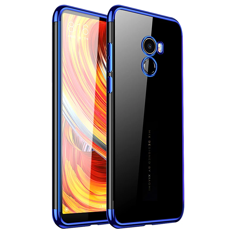 For Xiaomi Mi Mix 2 Case Luxury Ultra Thin Soft Silicone Crystal Plating TPU case Mix2 |