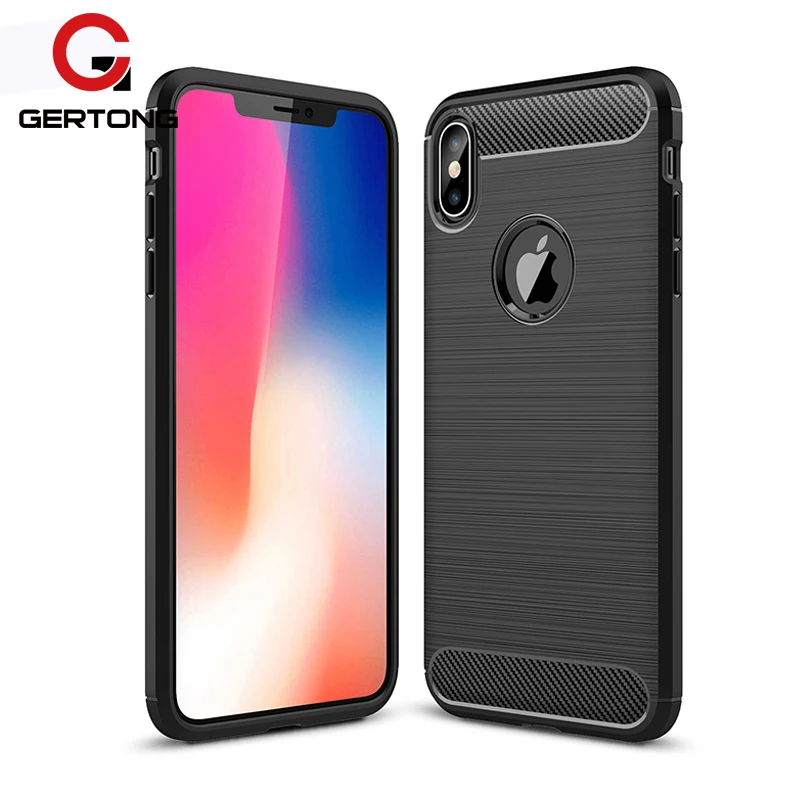 buy For iPhone XS Max Case Carbon Fiber Silicone Cover Case For iPhone XR X 8 7 6 6S Plus SE 5S 5 S Super Slim Phone Case Smart Capa