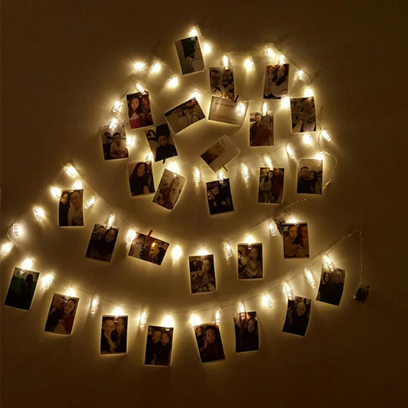 USB Whtie Led Photo Clip струнный светильник романтические клипсы струнная сказочная лампа Праздничная Свадебная вечеринка Декоративный светильник ing