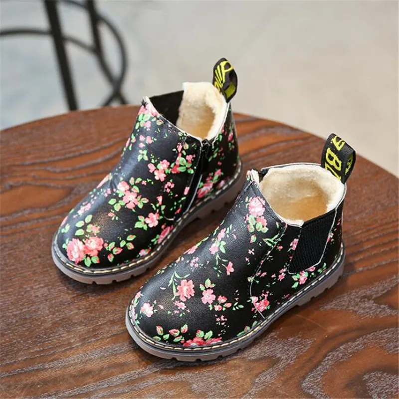 Детские сапоги осень-зима удобные ботинки для девочек кожа Мартин мальчиков сапоги модная детская одежда высокого качества детская обувь