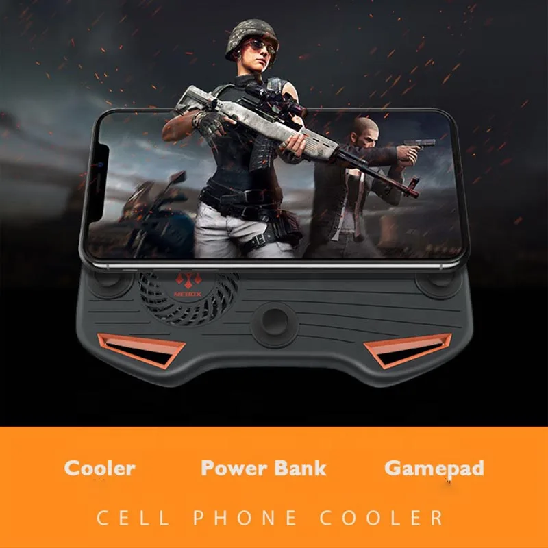 Protable Mobile Phone Wireless Charging Gamepad Controller Handle Cooler Fan 2000mAh Power Bank Phone Holder For IOS Android Protable Mobile Phone Wireless Charging Gamepad Controller Handle Cooler Fan 2000mAh Power Bank Phone Holder For IOS Android