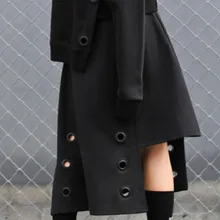 LANMREM, новинка, индивидуальная Асимметричная Женская юбка на завязках, модная, уникальная, Лидер продаж, ассиметричная, Весенняя юбка, BC961