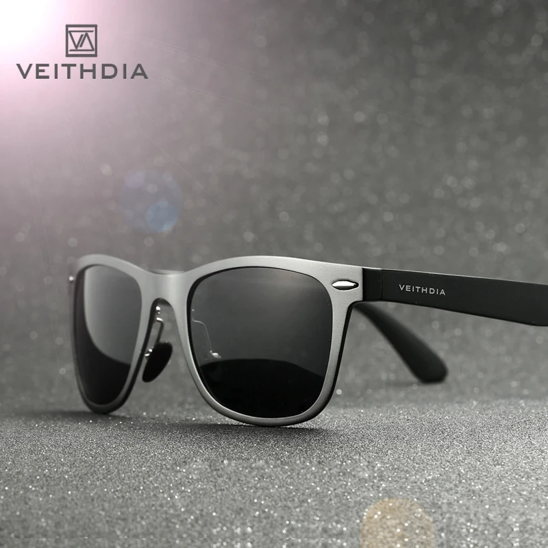 Online Gafas de sol clásicas de marca VEITHDIA gafas de sol cuadradas polarizadas para hombres gafas de sol