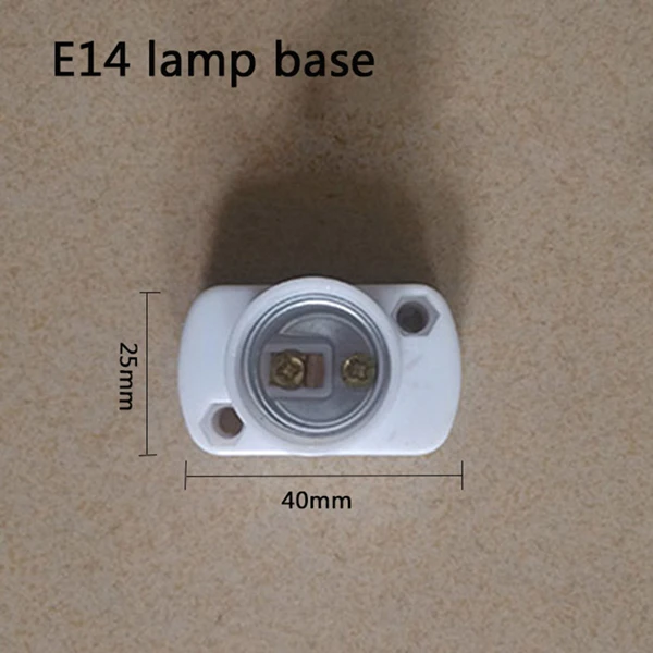 40*25*34 мм E14 прямоугольный винт квадратный держатель лампы гнездо белый прямоугольник держатель лампы для Светодиодный светильник лампы AC250V патрон