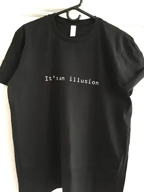 it 39 s an illusion t shirt fun unisex graphic tee party packaging sleeve design