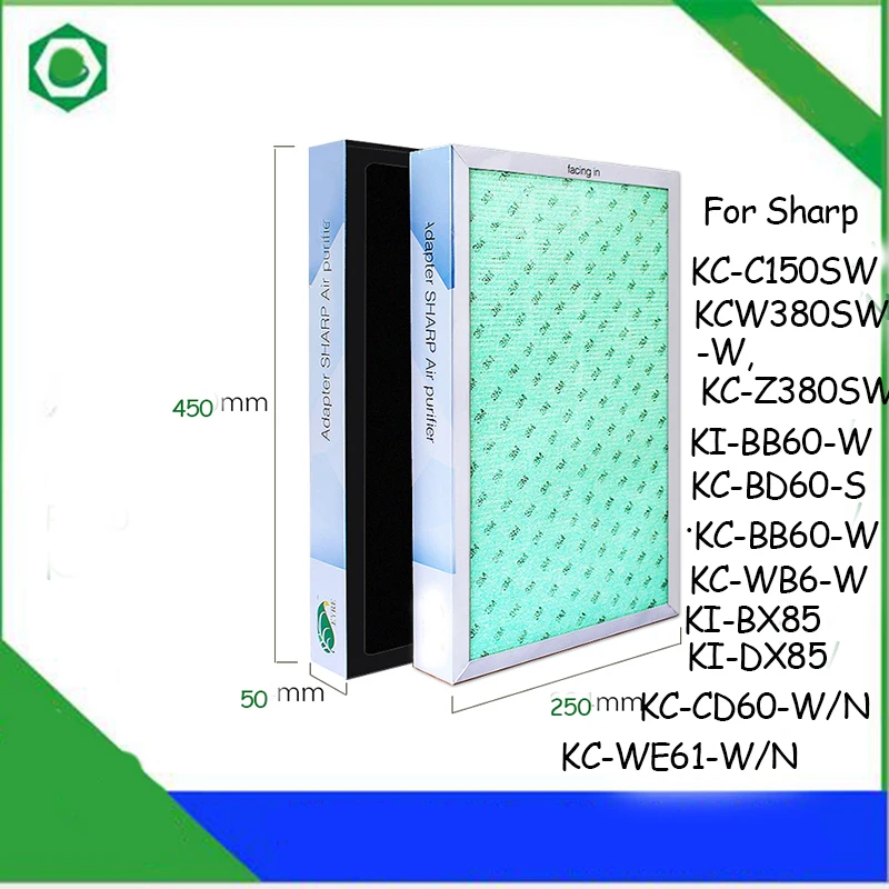 45*25*5 см Воздухоочистители фильтр для Sharp KC-C150SW KC-W380SW-W KC-Z380SW KI-BB60-W KC-BD60-S KC-BB60-W Воздухоочистители