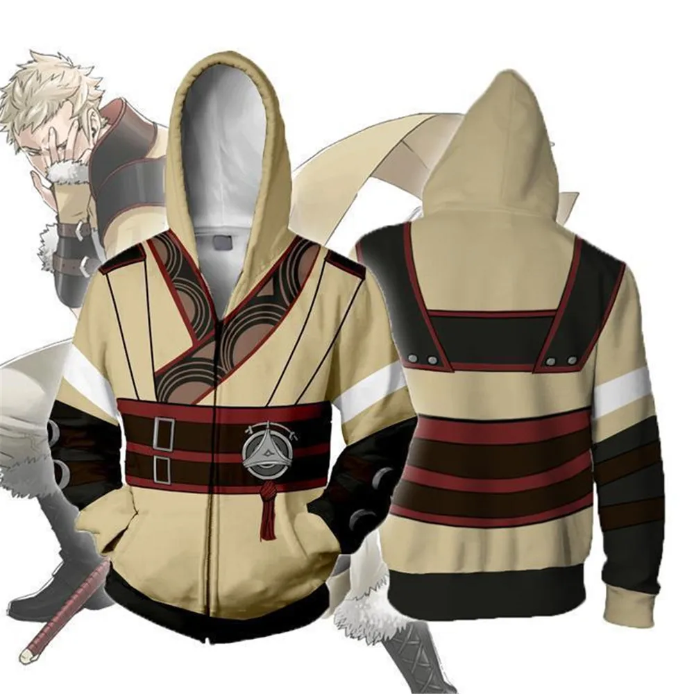 Аниме игры огонь эмблема Vaike рыцарь косплэй костюм 3D печать молния свитер с капюшоном унисекс куртка спортивная рубашка форма