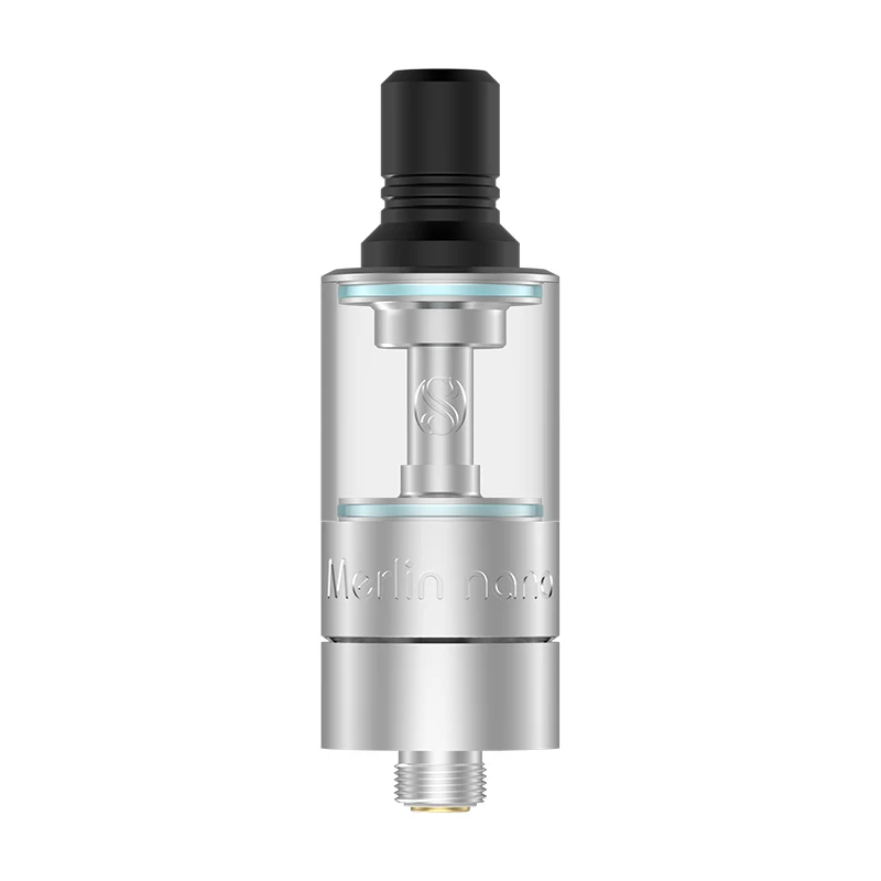 Augvape Merlin Nano распылитель RTA 18 мм 2 мл 3,5 мл Скрытая регулируемая система заправки воздуха Нижняя камера Peek электронная сигарета Vape RTA - Цвет: Silver