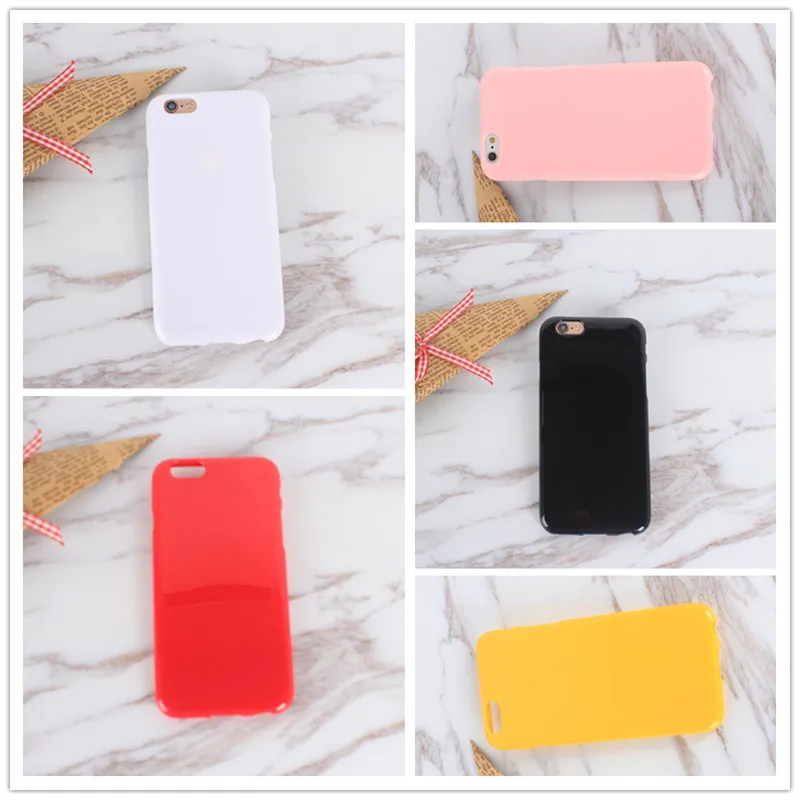 high Quality colorful fundas Simple Candy phone Case for iphone 7 Solid business Cover iPhone 8 plus 6s 6 SE Thin |