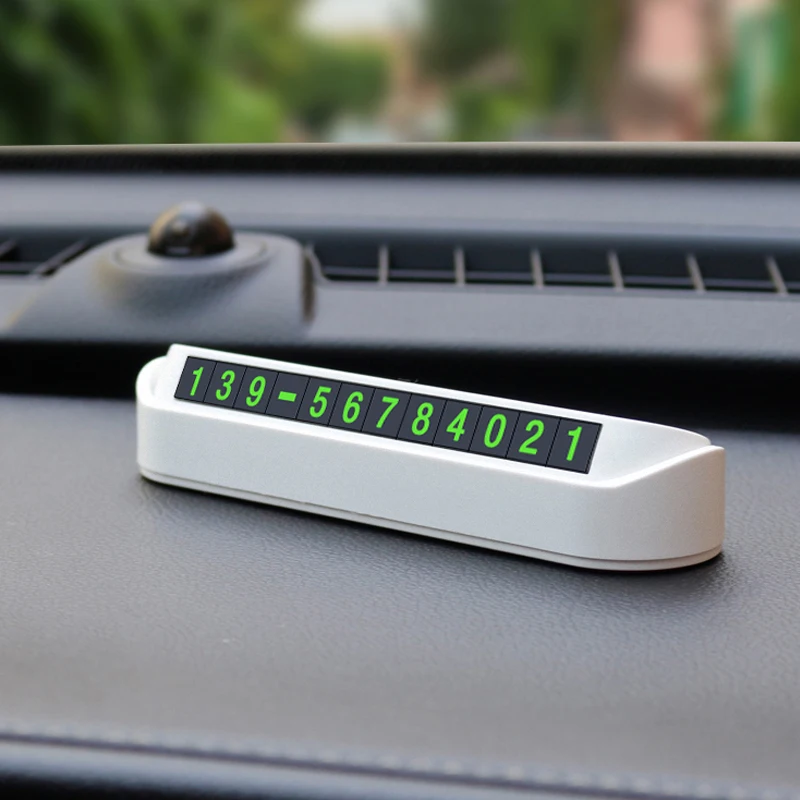

Hidden Car Parking Card Plate Sun-resistant Temporary Parking Card Holder Car accessories with 8 groups digital number