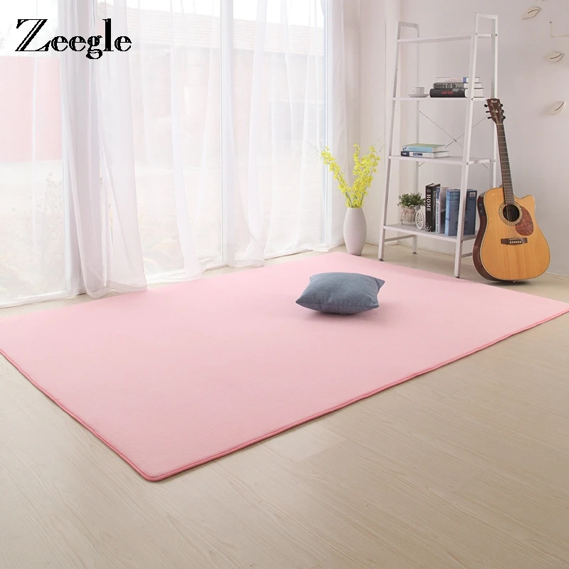 

Thicken Coral Carpet For Living Room Non-slip Floor Mat Area Rug Bedroom Doormat Bedside Floor Carpets