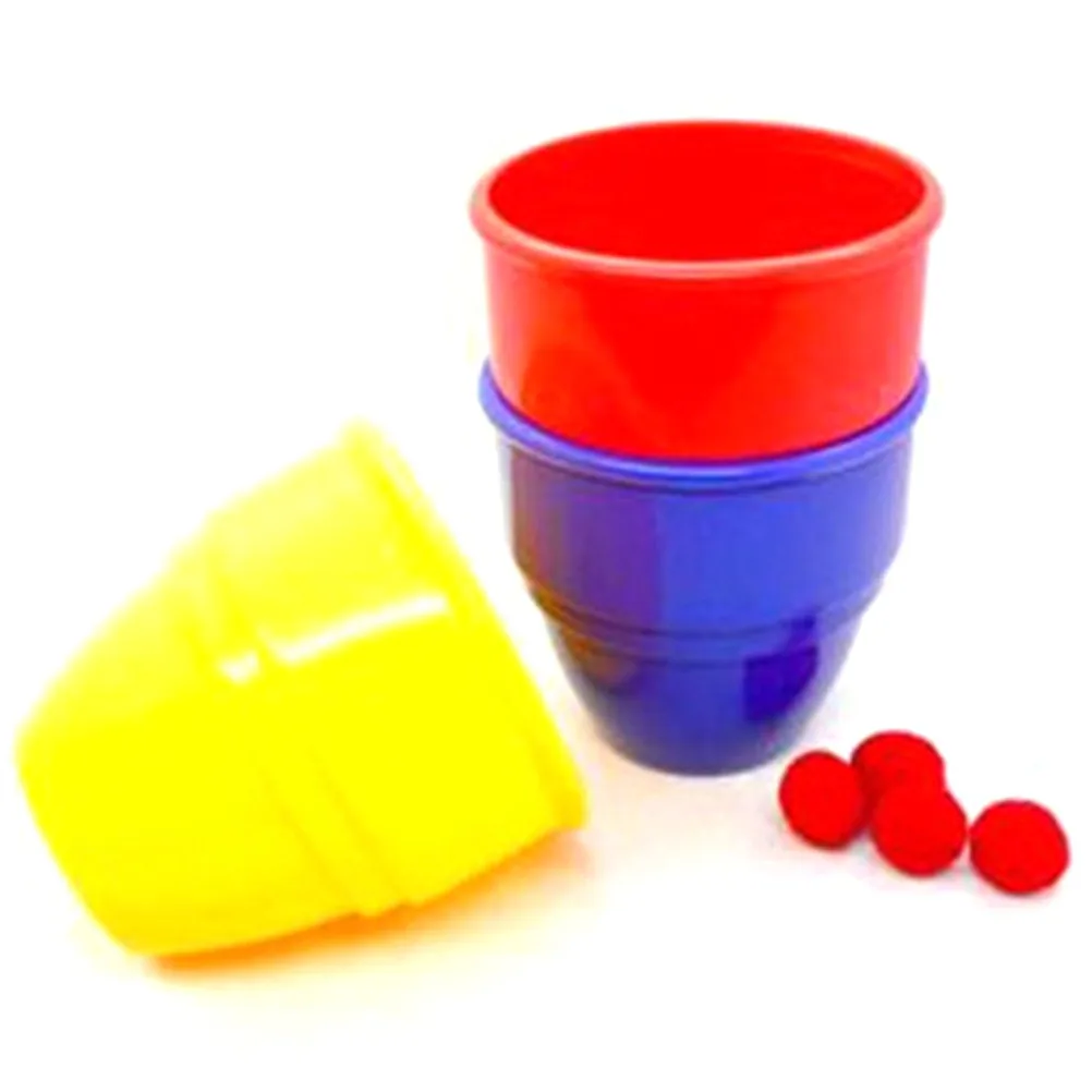 

3x2.5x1.5CM Magic Cups and Balls Professional Magician Trick close up Magic Tricks illusion mentalism truco de magie kids toy