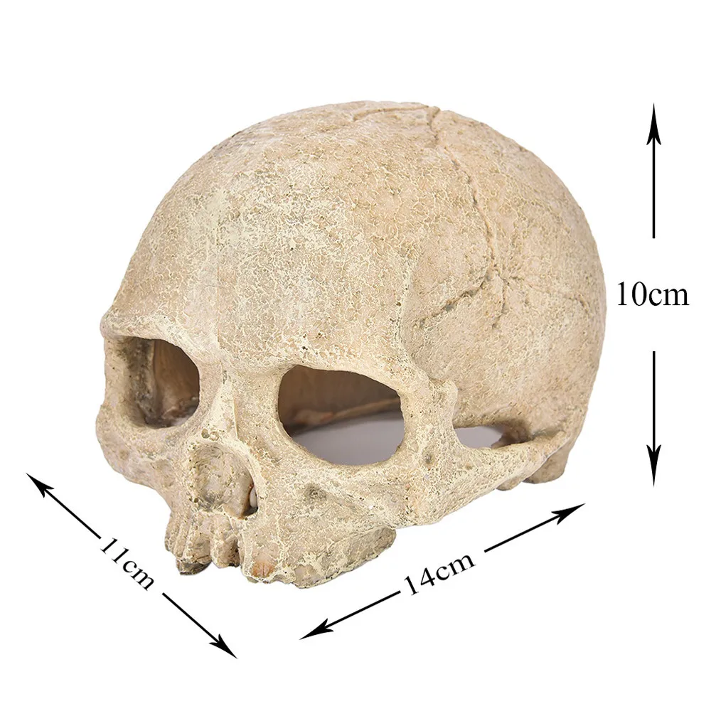 Аквариумный орнамент для аквариума, Террариум, украшения из смолы, Череп, человеческий скелет, украшение для аквариума