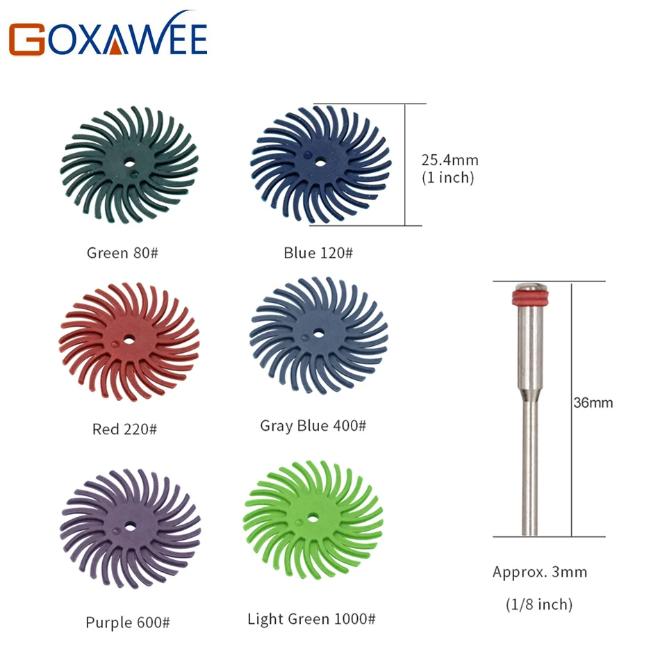 60 шт. Dremel аксессуары радиальная щетина абразивная щетка полировка колеса Смешанная зернистость+ 6 шт. оправки для вращающихся инструментов
