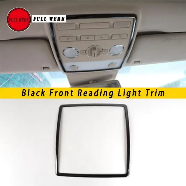Нержавеющая сталь стайлинга автомобилей спереди и сзади настольная Светодиодная лампа модификационная рамка украшения Стикеры для VW; Фаэтон аксессуары - Название цвета: Black Front Trim 1pc