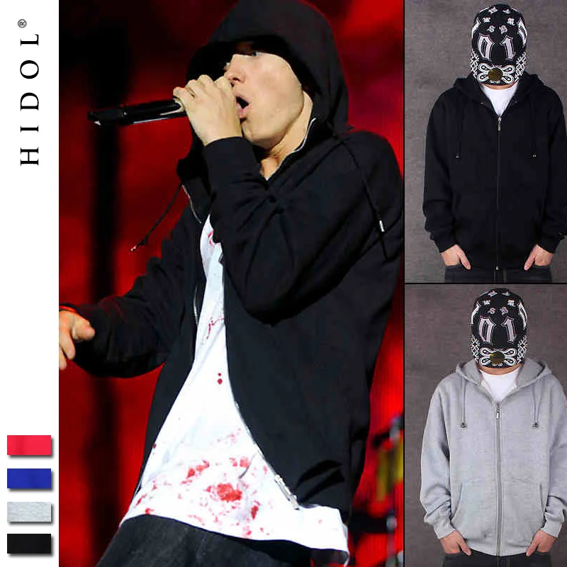 

EMINEM Oversized 5XL Fleece Hoodies Men Kanye Hip Hop Rap Brand Clothing Baggy Loose Sweatshirt Black/Gray/Blue/Red Tracksuit