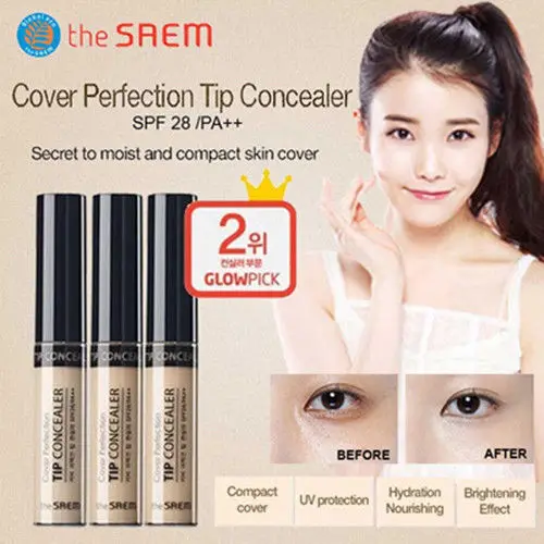 Консилер Для Лица SAEM Cover Perfection (SPF28/PA ++) жидкий кремовый консилер основа Праймер