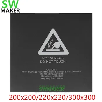 

1pcs Heat Bed Sticker Hotbed Sheet tape black 220*220/300*300mm For Wanhao i3 Anet A8 A6 3D Printer Printing Build Plateform