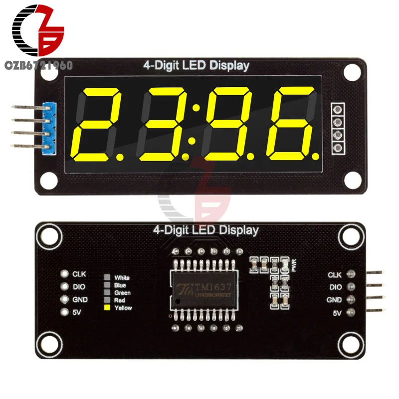 5 цветов TM1637 7-ми сегментный 4-разрядный 0,5" светодиодный Дисплей модуль часы цифровая трубка серийный драйвер платы для Arduino DIY Kit
